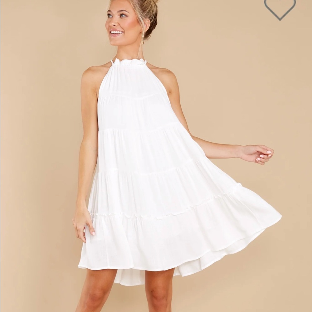 White mini dress